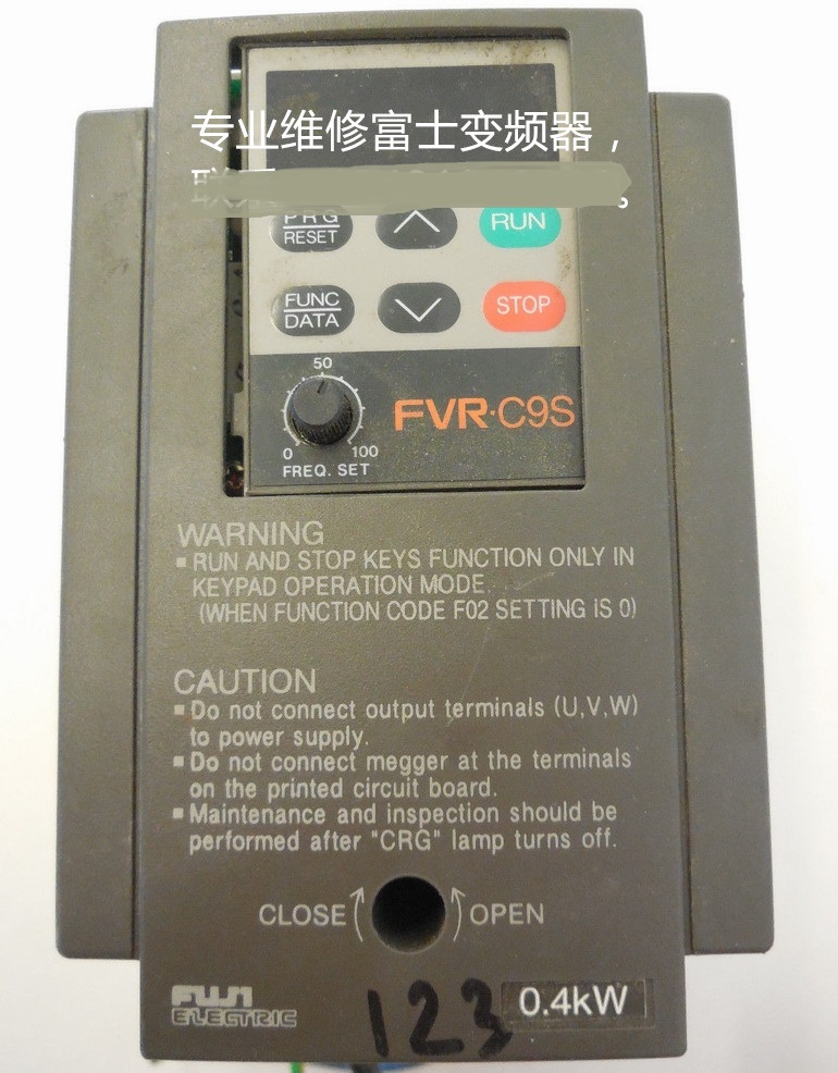 富士變頻調速器過流 過壓 過載維修 富士FVR0.4C9S-7EN變頻器維修